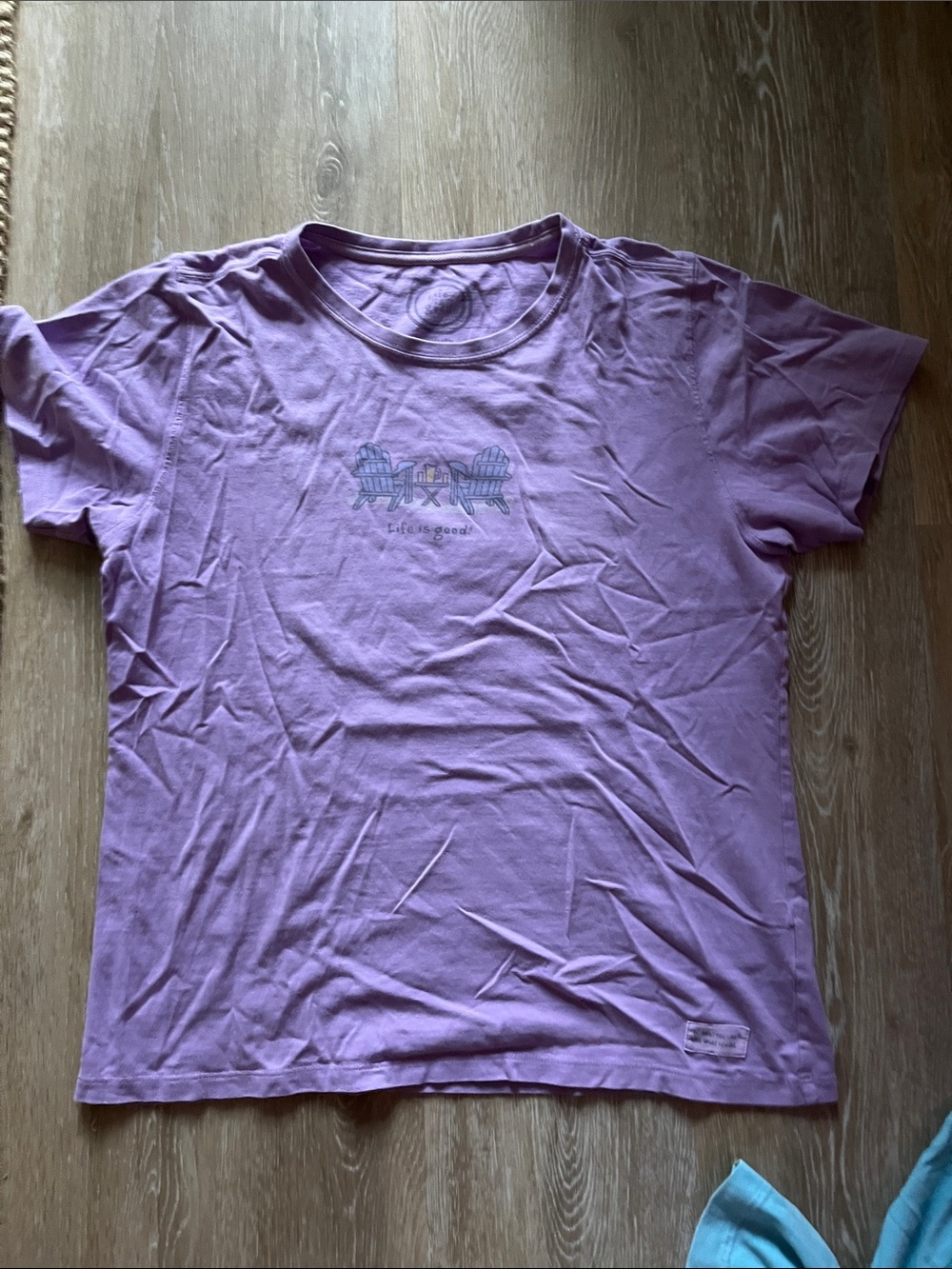 Life is Good T-shirt Blue & Lavender - Picture 5 of 9